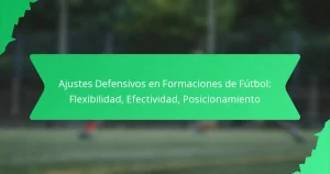 Ajustes Defensivos en Formaciones de Fútbol: Flexibilidad, Efectividad, Posicionamiento